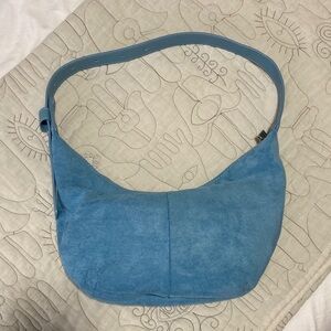 BN. Blue Faux Suede Purse.